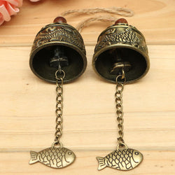 Metal Small Wind Chimes Cool Vintage Dragon Fish Pattern Car Door Bed Hanging Bell Pendant Home Garden Chinese Style Decoration