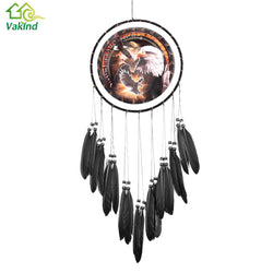 Indian Dreamcatcher Oil Painting Glede Dream Catcher Feather Bead For Car Home Wall Hanging Ornament Decoration