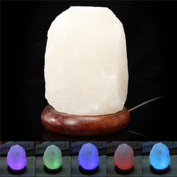Himalayan Crystal Rock Natural Air Purifier Salt Lamp Ionized Energize Led Night Light Table Desk Lamp USB Powered Lighting