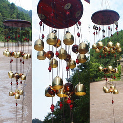 18 Bells Copper Wind Chimes Feng Shui Goods for Yard Garden Decoration Outdoor Noise Maker Windbell Mascot Gifts