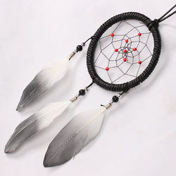 Russian Style Handmade  Car Black Dream Catcher With Feathers