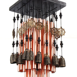 28 Metal Tube Wind Chime with Copper Bell Large Windchimes for Patio Garden Terrace