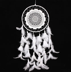 Beautiful Dream Catcher hand-woven with white feathers Dreamcatcher for home wall decorations Car is hanged adorn,SKU 04A33A38