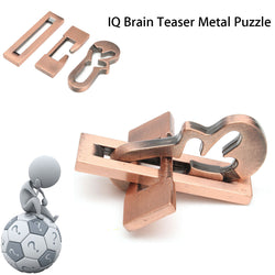 Vintage Metal Puzzle IQ Mind Brain Teaser Educational Toy Gift