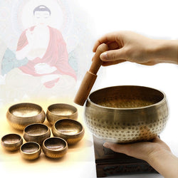 Hand Hammered Tibetan Buddhism Singing Bowl