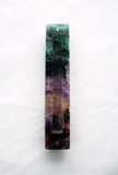 Fluorite Mezuzah Case- Handmade Carved Stone- Jewish Gift- Judaica for the Home, Wedding, Bar/ Bat-Mitzvah, Baby- Purple, White, and Green
