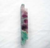 Fluorite Mezuzah Case- Handmade Carved Stone- Jewish Gift- Judaica for the Home, Wedding, Bar/ Bat-Mitzvah, Baby- Purple and Green