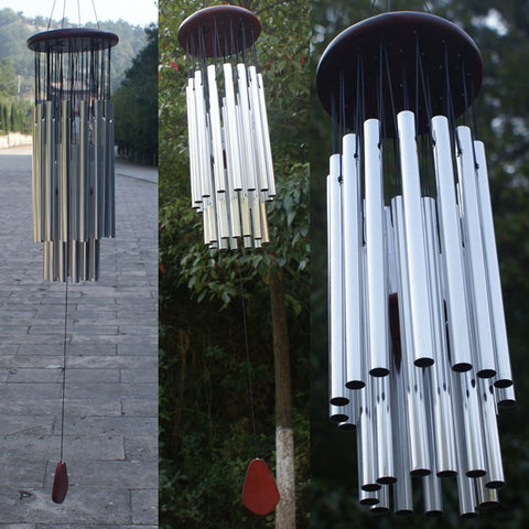 Carillon 27 Tubes 5 Bells Wind Chimes Outdoor Living Wind Chimes Yard Garden Tubes Bells Copper Silver Carillon De Jardin Russia