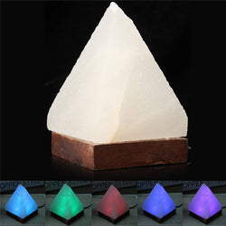 Himalayan Crystal Rock Led Salt Lamp USB Air Purifier Pyramid Energize Ionized Salt Light Desk Table Lamp Night Light Decoration