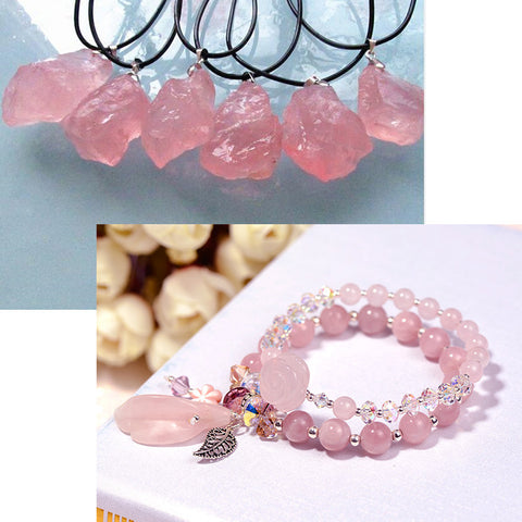 100G Natural Raw Pink Rose Quartz Crystal Stone Specimen Healing F165CL Crystal Love Natural Stones and Minerals