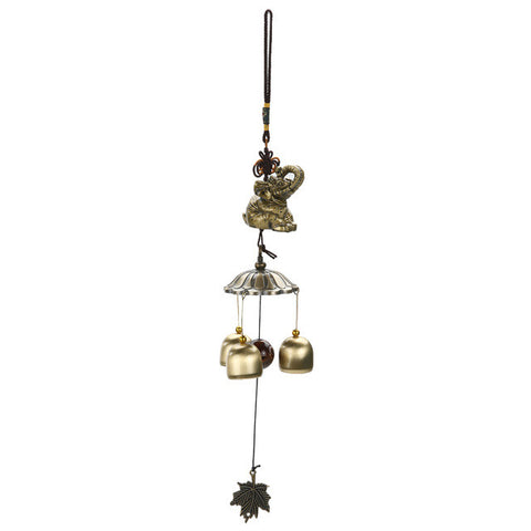 National Style Chinese Lucky Carillon De Jardin Wind Bell Outdoor Living Wind Chimes Yard Garden Tubes Bells 3 Copper Bells