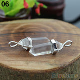 Rock Crystal Healing Point Chakra Reiki Pendant Bead For Necklace