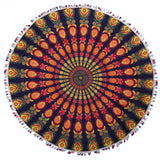 Rainbow Tassel Peacock Series Mandalas tablecloth Totem Lotus Wall Hanging Sandy Beach Towels Blanket Camping Mattress