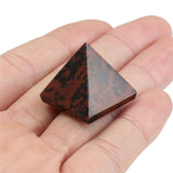 Natural Crystal Pyramid Gemstone Healing Orgone Feng Shui Gemstone for Home Decor Crafts Ornaments Gifts 15/25/50mm