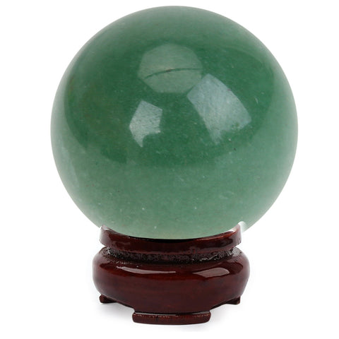 25mm + Stand Natura Quartz Crystal Green Aventurine Quartz Crystal Ball Healing Sphere Large Crystal  Healing Stone