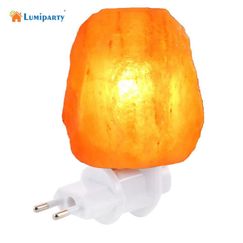 Natural Shaped Rorate Himalayan Salt Lamp Air Purifier Crystal Salt Rock Bedside lamp Night Light Aisle Bedroom- EU