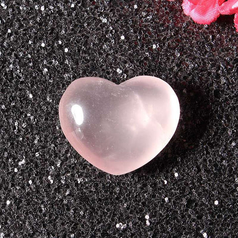 Heart Shape Rose Pink Crystal Quartz Stone Healing Gemstone Craft Home Wedding Party Office Decor Gift 30mm*25mm