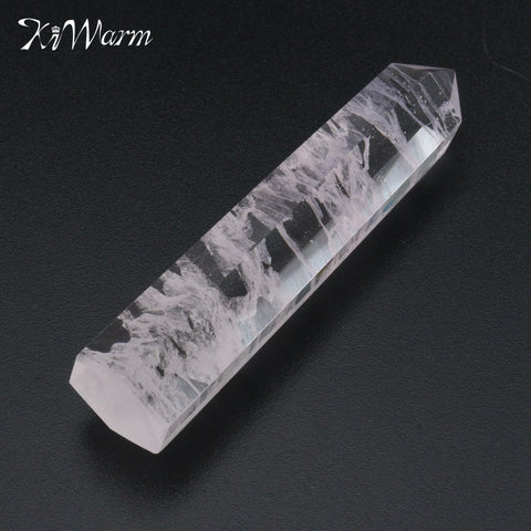 Natural Rock Pink Rose Quartz Crystal Stone Point Healing 80-110MM for Home Decor Holiday Gift Ornament Craft