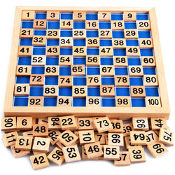 Montessori Mathematics Material Learning Wooden Educational Number 1 to 100 Entertainment Board Game