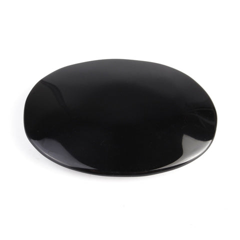 Black Obsidian Scrying Mirror Crystal Gemstone Healing Stone Feng Shui Crafts Home Desk Decor Gift 5.5cm*7.3cm