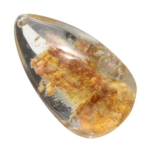 Water Drop Natural Crystal Stone Ghost Phantom Quartz Healing Gemstone Drilled Pendant Crafts Random 23-26mm