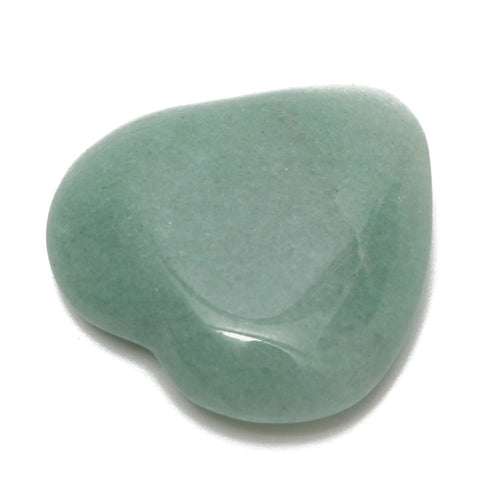 Exquisite Heart Shape Natural Jade Gemstone Green Aventurine Jade Healing Stone Crystal for DIY Pendants Jewelry Making 30-35mm