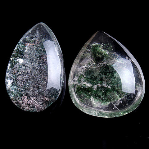 Beautiful Water Drop Natural Crystal Stone Ghost Phantom Quartz Specimen Healing Gemstone Pendant DIY Crafts Random 40mm