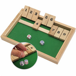Wooden Box Traditional Pub Board Dice Math Game