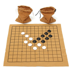 Go Bang Chess Game Set Suede Leather Sheet Board  90PCS