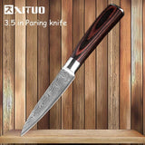 XITUO Kitchen Knives Damascus Veins Stainless Steel Knives Color Wood Handle Paring Utility Santoku Slicing Chef Cooking Knife