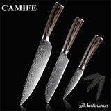 Super Quality 8"inch Utility Chef Knives Imitation Damascus Steel Vein Santoku Kitchen Knives Carving Cleaver Slicing Gift Knife